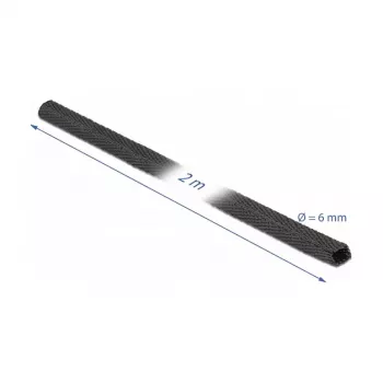 Siltum saraušanās caurule DeLOCK 20791 2 m x 6 mm melna
