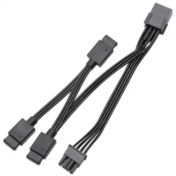Signālu sadalītāja kabelis EK-Loop OmniLink D-RGB 10cm Melns, 1-uz-2 D-RGB sadalītājs