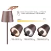 Beper P201UTP113 uzlādējams galda gaismeklis, skārienvadība, 2 W, 2000 mAh, Corten tērauds