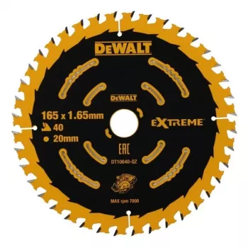 Zāģa asmens ripzāģim DeWALT DT10640-QZ 16,5 cm