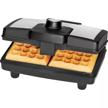 Clatronic WA 3606 vafeļpanna 2 vafelēm Melna, Nerūsējošais tērauds 800 W