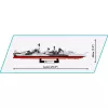 Būvējams modelis Cobi HMS Belfast 1:300 mēroga COBI-4844, vēsturiskā Karaliskā flotes vieglā kreisera displeja modelis