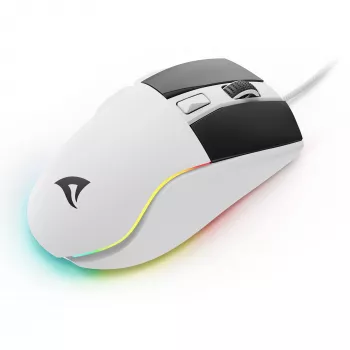 Sharkoon SGM35 vadu optiskā pele, USB Type-A, 6400 DPI, balta
