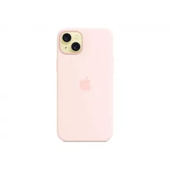 Silicone maciņš ar MagSafe iPhone 15 Plus – gaiši rozā