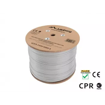 Tīkla kabelis Lanberg LCS7L-11CU-0305-S RJ45 Cat7 305 m Balts
