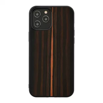 Telefona maciņš man and wood iPhone 12 / 12 Pro — melnkoka melns