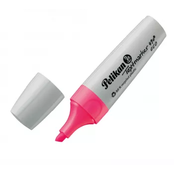 Pelikan Textmarker 490 eco marķieru komplekts 4 gab., slīpais gals, zaļa, oranža, rozā, dzeltena