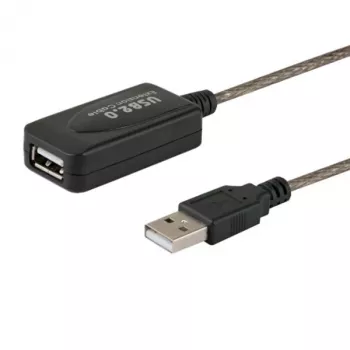 Savio CL-130 aktīvs USB pagarinātājs 10 m USB 2.0 A tēviņš–mātīte, 5 V, melns
