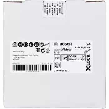 Bosch X-LOCK R444 Expert for Metal slīpēšanas disks 125 mm K24 rupjš