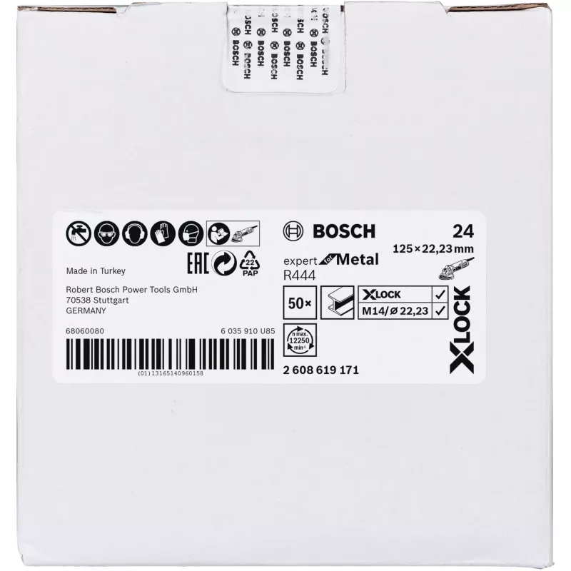 Bosch X-LOCK R444 Expert for Metal slīpēšanas disks 125 mm K24 rupjš