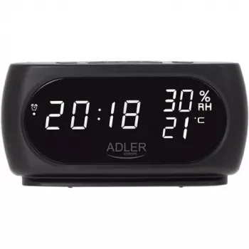 Adler AD 1186 digitālais modinātājpulkstenis Melns