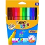 Smalka flomāstera pildspalva BIC Visa Multicolour 12 gab.