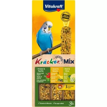 VITAKRAFT Cracker Mix Banāns, kivi, pipars - gardumiņi papagaiļiem - 3 gab.