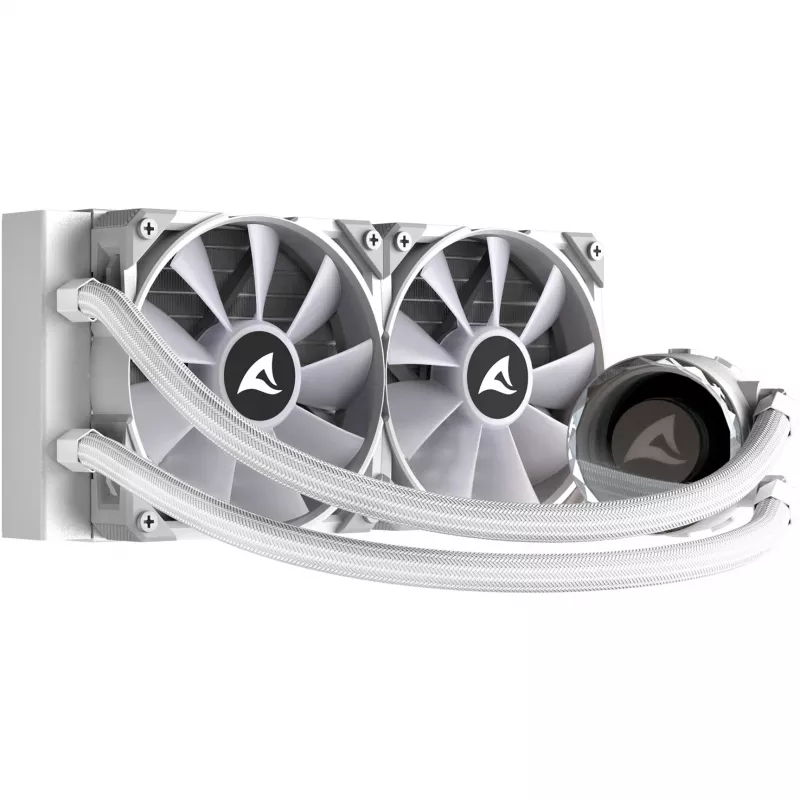 S80 RGB White AIO 240mm šķidruma dzesēšana balta
