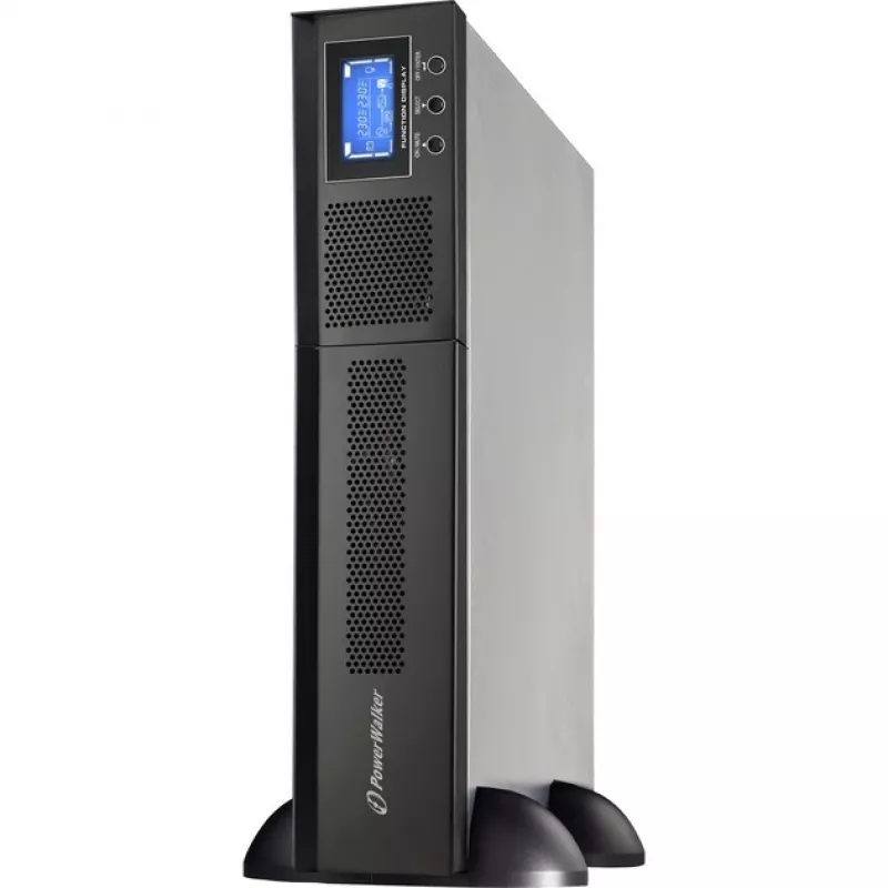 Bluewalker PowerWalker VFI 1000RM LCD - UPS - 800 W - 1000 VA - 7 Ah - RS-232, USB - 8 kontaktligzdas - 2U - 48,3 cm (19 inch) (10120144)