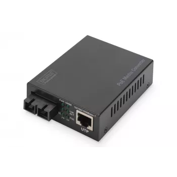 Digitus Gigabit PoE mediju pārveidotājs, RJ45 / SC, MM, PSE