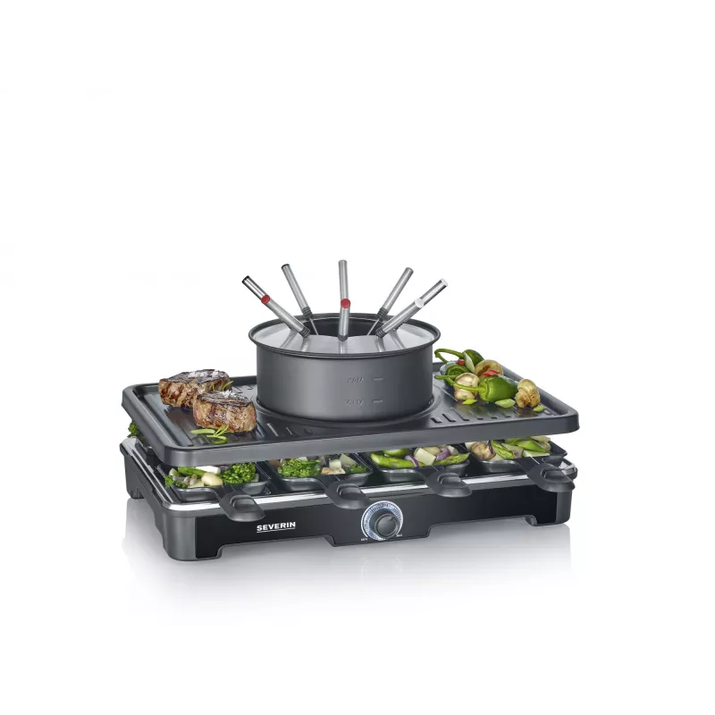 Raclette Grils Severin RG 2347 8 Personām 1400 W Melns