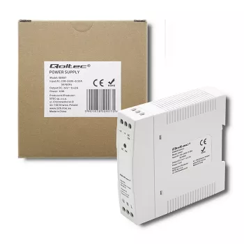 DIN sliežu barošanas bloks 10W, 24V, 0.42A, Slim