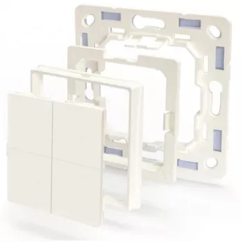 Shelly BLU Wall Switch 4 slēdzis, plastmasa, ziloņkaula krāsa, 4 pogas