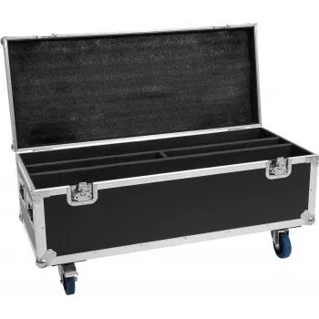 Flightcase Roadinger 2x LED TMH Bar-S120 ar riteņiem — aizsargājošs transporta futrālis