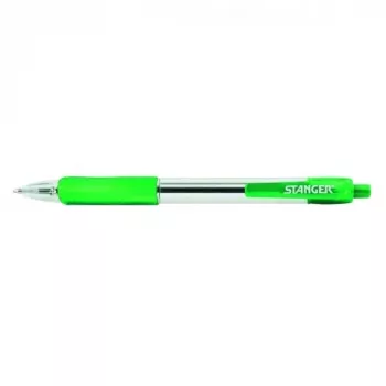 STANGER lodīšu pildspalva 1.0 Softgrip ievelkama, zaļa, 1 gab. 18000300041