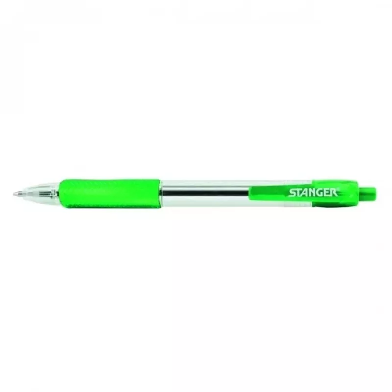 STANGER lodīšu pildspalva 1.0 Softgrip ievelkama, zaļa, 1 gab. 18000300041