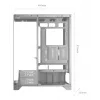 TACENS Mars Gaming MCPRISMA Midi Tornis PC korpuss, Melns, rūdīts stikls, atbalsta ATX/Micro-ATX/Mini-ITX, 2x3.5 collu + 2x2.5 collu sloti