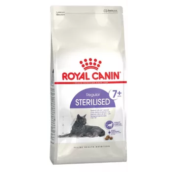 Sausā kaķu barība Royal Canin Sterilised 7+ Adult Poultry 1,5 kg – sausa diēta sterilizētiem senioru kaķiem