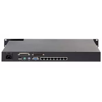 KVM slēdzis APC KVM0108A, 8-portu PS/2 VGA, 1U plaukts, 1600x1200, melns