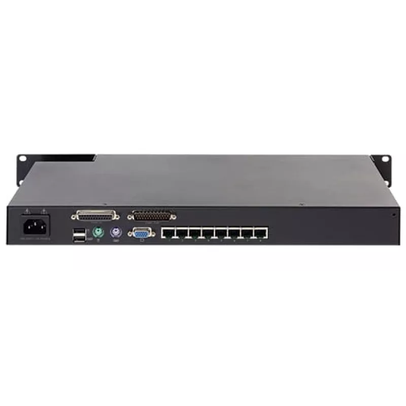 KVM slēdzis APC KVM0108A, 8-portu PS/2 VGA, 1U plaukts, 1600x1200, melns