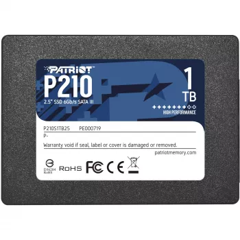 Patriot P210 1 TB 2.5 collu SATA III SSD — 500 MB/s lasīšana, 400 MB/s rakstīšana, 7 mm augstums