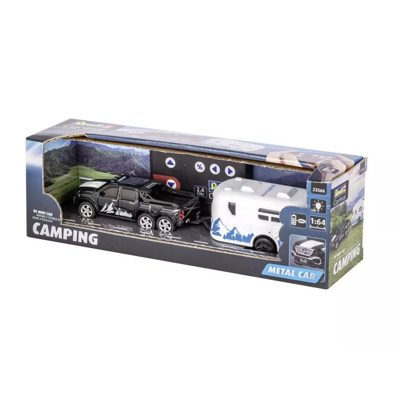 RC auto ar kemperi REVELL 23566 — miniatūrs ar tālvadību, bateriju darbināms rotaļu modelis