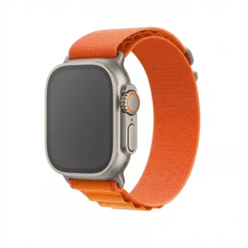 Rokas siksniņa GUAN Premium Plus Apple Watch Orange/Grey, 42/44/45/46/49 mm