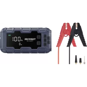 Voltcraft ātrās palaišanas sistēma VC-CJS77 (VC-16533725) – starta strāva 12 V / 600 A, 2x USB ligzda, uzlāde un uzglabāšana