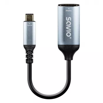 Savio AK-78 Adapter USB-C (tēviņš) uz HDMI (mātīte), 4K, 60Hz, alumīnijs