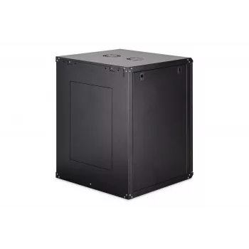 Sienas montāžas skapis 19 inch DN-37115, 16U, melns