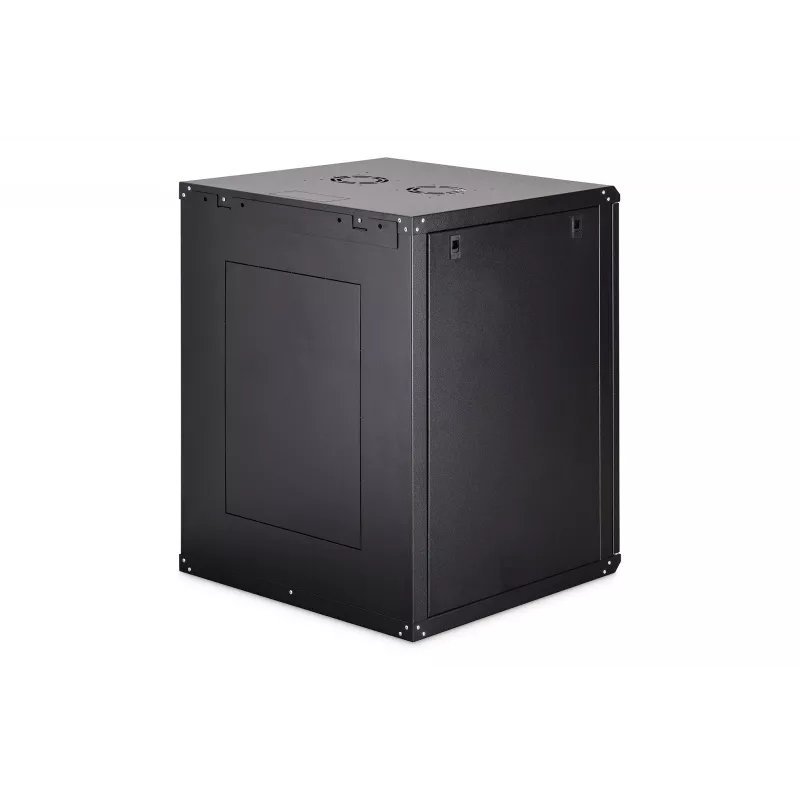 Sienas montāžas skapis 19 inch DN-37115, 16U, melns