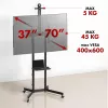 Maclean TV statīvs/ratiņi, kameras plaukts, uz riteņiem, 37-70 inch, max slodze 45kg/5kg plaukts, max. VESA 600x400, MC-113 B