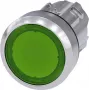 Siemens Drucktaster Betätiger flach, Frontring Metall, Hochglanz Grün SIRIUS ACT 3SU1051-0AB40-0AA0 1 St. (3SU1051-0AB40-0AA0)