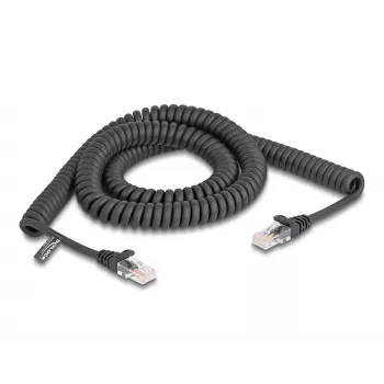 DeLOCK RJ45 Spoles kabelis vīrietis-vīrietis Cat.5e 3 m melns