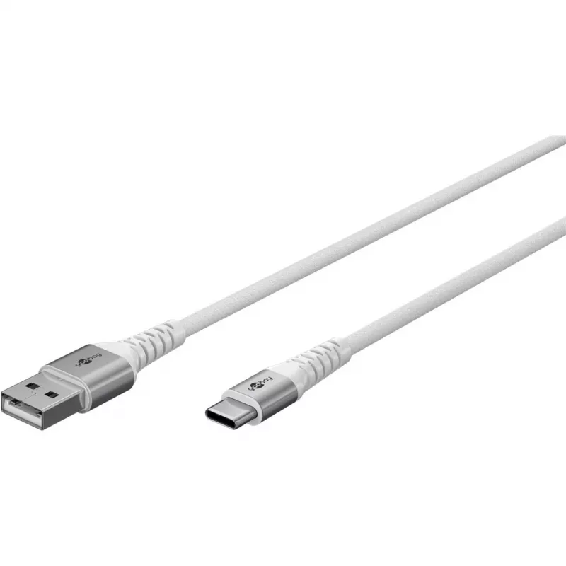 Goobay 74530 USB kabelis balts