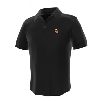 Polo krekls GamersWear ComputerBase Polo Melns izmērs S — vīriešu gaming polo, melns, elpojošs audums
