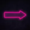 MANTA SNL107PK – rozā neon stila LED bultiņas sienas lampa