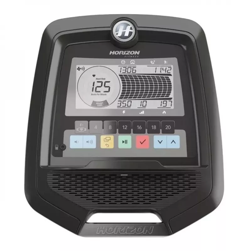 Eliptiskais orbitreks Horizon Fitness Andes 5.1 — 20 pretestības līmeņi, 12 programmas, 50,8 cm solis, 136 kg maks. lietotāja svars