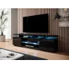 TV skapis EVA 180x40x56 cm, melns spīdums, MDF augšdaļa, melns rāmis