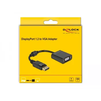 Adapter DisplayPort 1.2 vīrietis uz VGA sieviete DeLOCK 61006