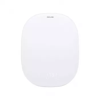 Virtuves elektroniskie svari ZWILLING Enfinigy sudrabbalta — 10 kg, 1 g precizitāte, LCD displejs