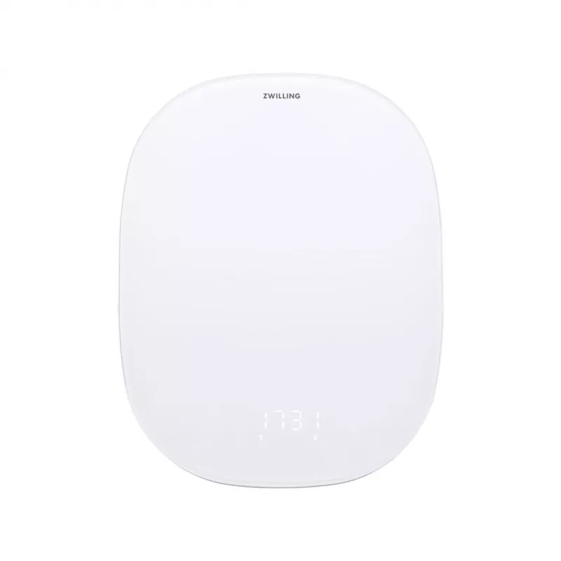 Virtuves elektroniskie svari ZWILLING Enfinigy sudrabbalta — 10 kg, 1 g precizitāte, LCD displejs
