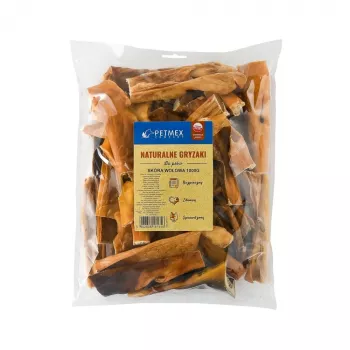 PETMEX Cowhide 15 cm suņu košļājamie našķi ar liellopu gaļas garšu, zobu kopšanai, 1 kg iepakojums