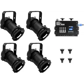EUROLITE PAR-16 Spot Set dim2warm EDX-4 DMX RDM LED dimmerpack 20000694